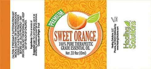 Healing Solutions - (2 Pack) Sweet Orange Essential Oil - Pure Orange Essential Oil for Diffuser, Skin Therapeutic Grade - 0.66 oz - Sweet Orange ...