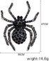 Halloween Black Spider Brooches Pins Punk Black Crystal Rhinestone Gothic Spider Insect Brooch Pin Jewelry for Women Men-Black...