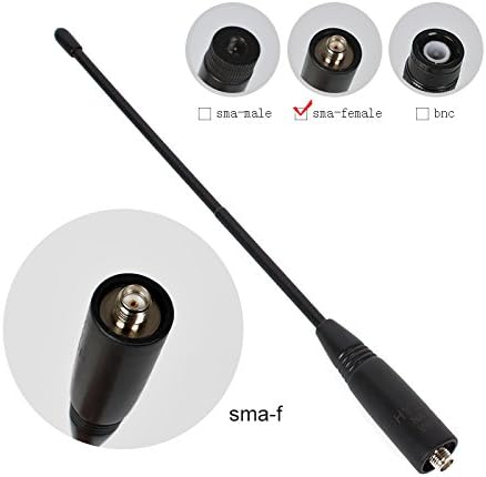 HYS NA-701 SMA-Female Ham Radio Antenna Dual Band VHF UHF Walkie Talkie Replacement Antenna for Baofeng BF-888S BF-UV5R BF-UV82 GT-3 BF-F8HP Handh...