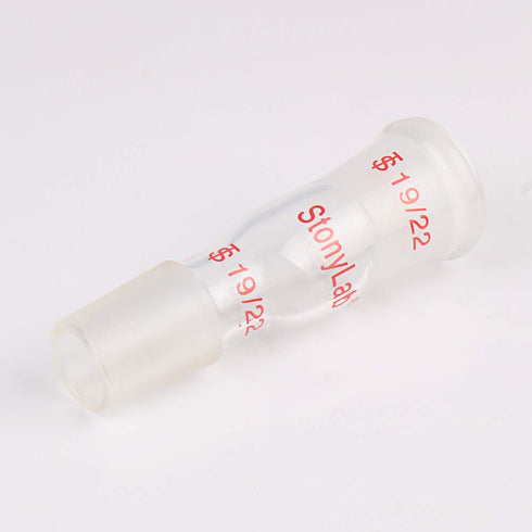 stonylab Glass Straight Connecting Adapter, 30mm from 19/22 Outer Joint to 19/22 Inner Joint for Laboratory Lab Supply, Borosilicate Glass...