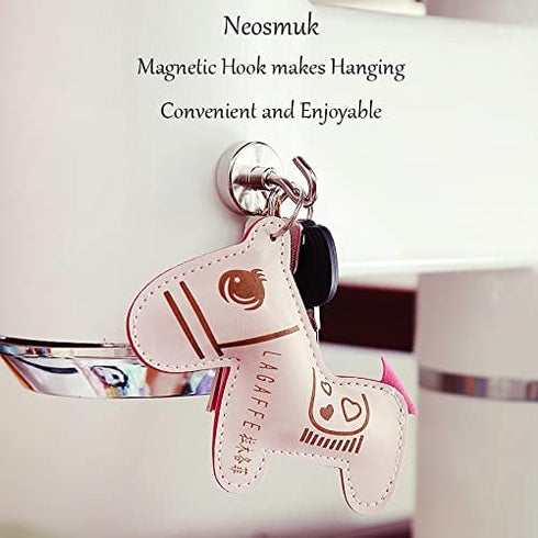 Neosmuk Magnetic Hooks, Heavy Duty Earth Magnets with Hook for Refrigerator, Extra Strong Cruise Hook for Hanging, Magnetic Hanger for Curtain, Gr...