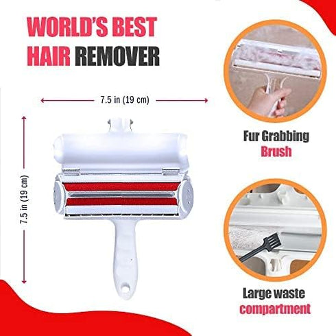 Pet Hair Remover - Lint Roller for Dog and Cat Hair | Portable, Reusable, Eco-Friendly Pet Hair Remover Brush for Couches, Carpet, Bedding, Clothe...