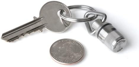 GUS Micro Pill Fob, Made in USA, Stainless Steel Keychain Pill Holder, Holds Two Emergency Aspirin, Ultra Compact Design...