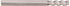 YG-1 28558 Carbide Alu-Power End Mill, 3 Flute, 45 Degree Helix, Regular Length, Square, Uncoated Finish, 1-1/2" Length, 1/8"...