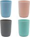 Topsky 4-Pack Bathroom Tumbler - Plastic Toothbrush Cup - Reusable Drinkware - Mouthwash Cup...