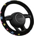 Embroidery Cute Steering Wheel Cover-Deluxe Floral Car Decor,Anti-Slip,Sweat Absorption,Universal 15 inch (floral1)...