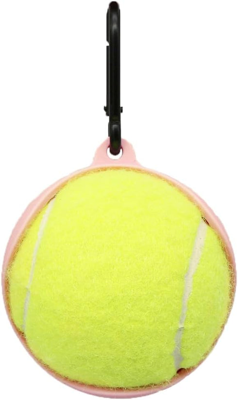 Dog Accessory Ball Holder - Leash Attachment, Lightweight Silicone for Convenient and Fun Playtime (Pink)...