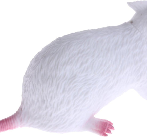 White Fake Mouse Prank Trick Tools, Mouse Lifelike Rubber Gag and Practical Joke Tools...