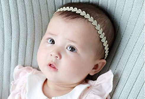 4pcs Lace Bows Baby Headbands for Baby Girl Headbands Hair Accessories - Soft Elastic Flower Bows Hair Band...