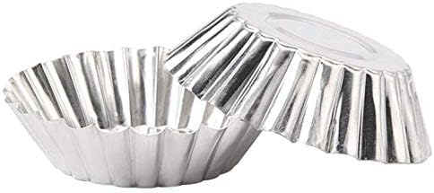 10 Pcs Stainless Steel Mini Tart/Pie Pans Reusable Tartlet Cupcake Baking Mold for Pies Baking Tool Non Stick...