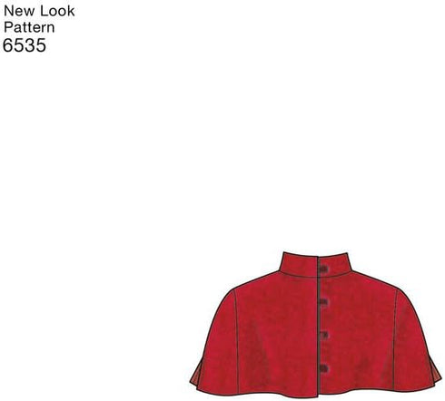 NEWLOOK Sewing Pattern D0730/6535 - Misses' Capes in Four Lengths, A (6-8-10-12-14-16-18-20-22-24)...