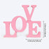 Wooden Love Sign Table Top Sign Freestanding Decorative Letter for Wedding Party Home Decor Pink...