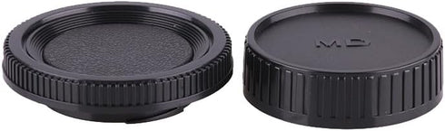 Camera Body Cap and Rear Lens Cap Cover Compatible with Minolta MD/MC/SR Rokkor Lenses Such as SR-2, SR-7, SR-T 101, XK, XM, X-1, XE-5, XE, XE-1, ...
