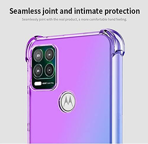 Motorola Moto G Stylus 5G (2021) Cellular Phone Case, Pink/Teal Shockproof TPU Soft Silicone...