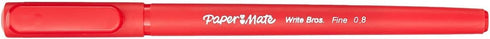 Paper Mate Write Bros. Ballpoint Pens, Fine Point, Red Ink, 1-Dozen...