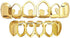 Open Face Grillz Teeth 24k Gold Grillz Plated Caps New Custom Fit Top & Bottom Grill Set for Kids + Extra Molding Bars + Microfiber Cloth...