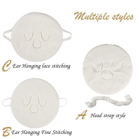 3 Holes Towel Mask Reusable Face Towel Mask Cold Hot Compress Facial Steamer Moisturizing Beauty Skin Care Spa Towels for Facial Steamer Mask for ...