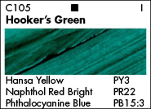 Grumbacher Academy Acrylic Paint, Gloss, 90ml/3 oz Metal Tube, Hooker's Green Hue...