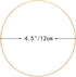 Auvoau 6 Pack 4.5 inch Metal Crafts Hoops Wreath Floral Macrame Ring for DIY Dream Catcher,Wedding Decor and Wall Hanging Crafts (4.5 inch)...