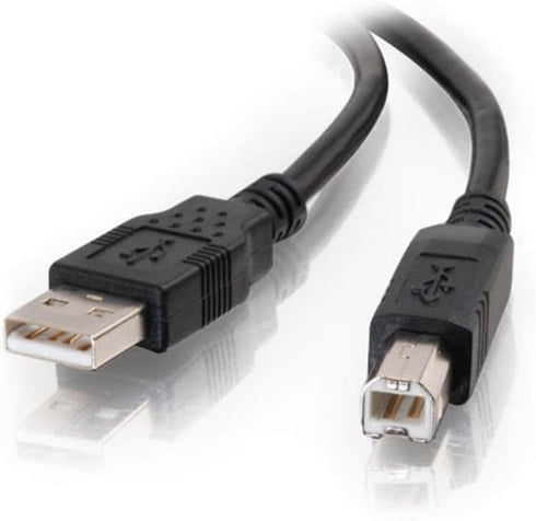 C2G 28102 USB Cable - USB 2.0 A Male to B Male Cable for Printers, Scanners, Brother, Canon, Dell, Epson, HP and more, Black (6.6 Feet, 2 Meters)...