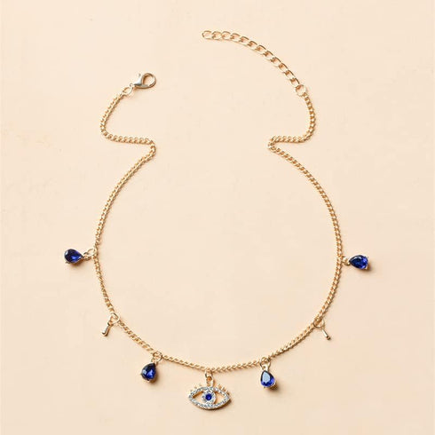 Evil Eye Necklace GoldJewelry Protection for woman/Bohemian Evil Eye Alloy Necklace, gift, Zircon, evil Eye Pendant Necklaces, Third Eye Necklace ...