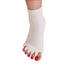 Plustrong Yoga Sports Gym Five Toe Separator Socks Foot Alignment Pain Massage Socks (M, White)...