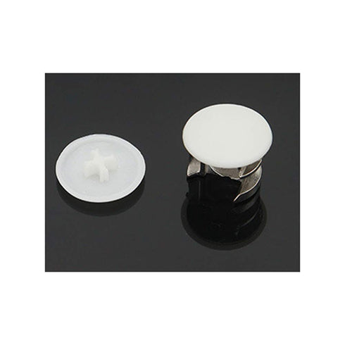 100 Pieces Plastic Round Cam Lock Fastener Cap Cabinet Furniture Connecting Cam Fitting Cap Cam Dowel Cap Cam Lock Nuts Cap Cam Lock Screw Cap Dec...