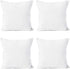 Encasa XO Throw Pillow Covers Only (No Insert) (18"x18") - Sublimation Blank White 4 Pc Pack with Invisible Zipper -Polyester Twill Cushion Cases ...