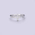 Double Cross Faith S925 Sterling Silver CZ Crystal Opening Ring for Women Teen Girls Dainty Adjustable Statement Engagement Finger Christian Finge...
