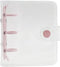 Super Mini Clear 3 Ring Binder Cover Pink Round Ring PVC Binders Snap Closure Loose Leaf Folders Sealing Edge Notebook Shell File Folders Album Bi...