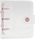 Super Mini Clear 3 Ring Binder Cover Pink Round Ring PVC Binders Snap Closure Loose Leaf Folders Sealing Edge Notebook Shell File Folders Album Bi...