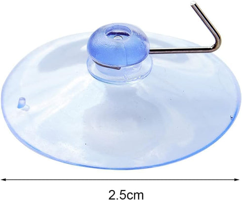 20Pcs Clear Suction Cups with Hooks PVC Plastic Transparent Sucker Hanger Industrial Hooks for Daily Home Decoration and Organization,Storage and ...