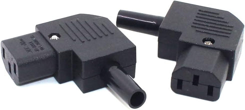 IEC C13 Right Angled Power Cord Plug Connector,IEC 320 C13 90 Degree Female Plug Rewirable Power Connector 3pin Socket 10A /250V (C13 Right Angled...