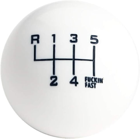 DEWHEL White/Black Fing Fast Shift Knob for 6 Speed Short Throw Shifter 12X1.25 10X1.5 10X1.25 8X1.25...