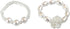 Irregular pearl ring radium floret acrylic floret pink pearl imitation Hetian jade irregular pearl ring for women girls holiday party party...