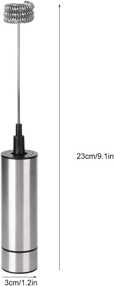 Electric Stirrer, Frother, Stainless Steel Coffee Stirrer Mixer Blender Electric Egg Beater Milk Frother Frother Wand Milk Frother Handheld Home K...