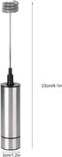 Electric Stirrer, Frother, Stainless Steel Coffee Stirrer Mixer Blender Electric Egg Beater Milk Frother Frother Wand Milk Frother Handheld Home K...