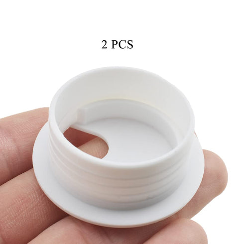 HAHIYO 2Pcs 1.5Inch/38mm White ABS Plastic U-Shaped Desk Grommet Wire Grommet Cable Management Cord Hole Cover Desk Wire Hole Insert Wire Organize...