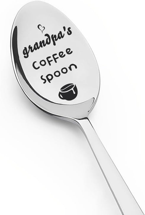 Grandpa Birthday Christmas Gifts for Grandad Grandfather Grandpa Coffee Spoon Gift for Coffee Lovers Gift for Papa Grandpa Tea Ice Cream Spoon Gif...