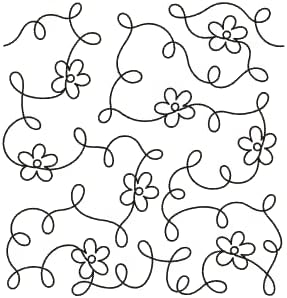 Quilting Creations Stencils for Machine and Hand Quilting | 2 Quilt Plastic Stencils for Stippling, Background, Patterns | Floral Stipple, Standar...