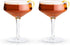 Viski Raye Angled Stemmed Crystal Coupe Cocktail Glasses, Champagne Coupe Glasses, Drinkware Set, Espresso Martini Glasses, Set of 2, 7oz...