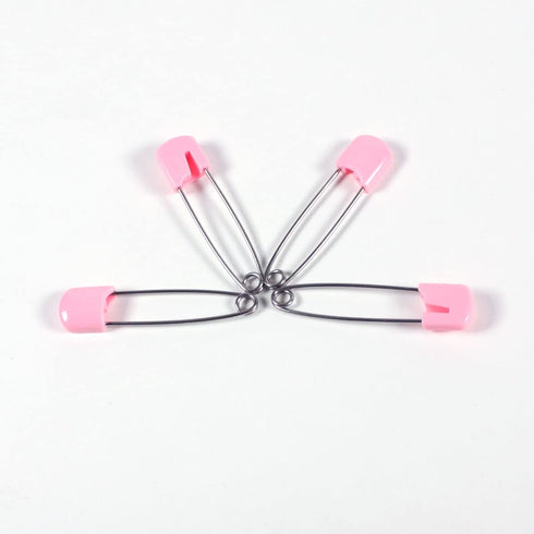 OsoCozy Cloth Diaper Nappy Pins 100 Packs - 100 Stainless Steel Safety Pins with Locking Plastic Heads. Durable, Safe and Cute 2.2 Inches Long (Pi...