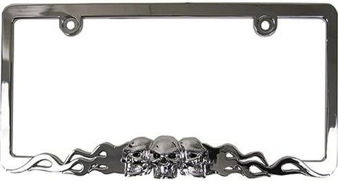 Custom Accessories 92812 Skull in Flames License Plate Frame...