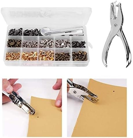 240Sets Leather Snap Fasteners Kit, 6x6mm 8x8mm 8x12mm Metal Button Snaps Press Studs, with Pliers, for Rivets Replacement DIY Craft Repairing Dec...