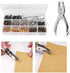 240Sets Leather Snap Fasteners Kit, 6x6mm 8x8mm 8x12mm Metal Button Snaps Press Studs, with Pliers, for Rivets Replacement DIY Craft Repairing Dec...
