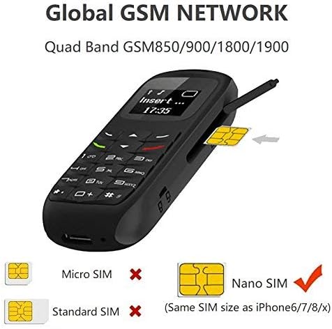 Mini Small Mobil Cell Phone L8star BM70 Bluetooth Handset 0.66 inch Unlocked Bluetooth Earphone Dialer Support SIM Card(Black)...