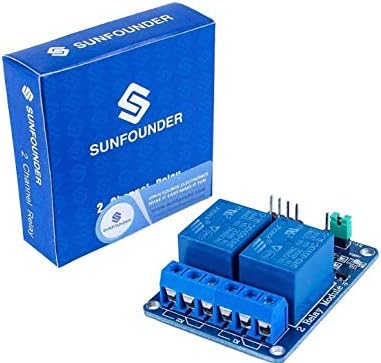 SunFounder 2 Channel DC 5V Relay Module with Optocoupler Low Level Trigger Expansion Board Compatible with Arduino R3 MEGA 2560 1280 DSP ARM PIC A...