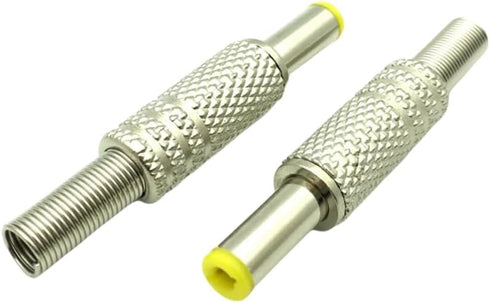 10Pcs 5.5 * 2.1/2.5mm DC Power Jack Plug Adapter Connector Power Supply Ends Solder Type DIY DC Connector (5.5 * 2.5mm)...