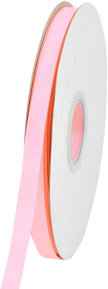 Ribest Light Pink Grosgrain Ribbon, 3/8 Inch 50 Yards, Light Pink Ribbon for Gift Wrapping Flower Bouquet Hair Bows Wedding Decoration...