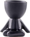 Succulent Plant Pot (Small, Cross Leg Black) Mini Decorative Pot for Plants, Cartoon Style, Human Shaped Ceramic Succulent Planters...